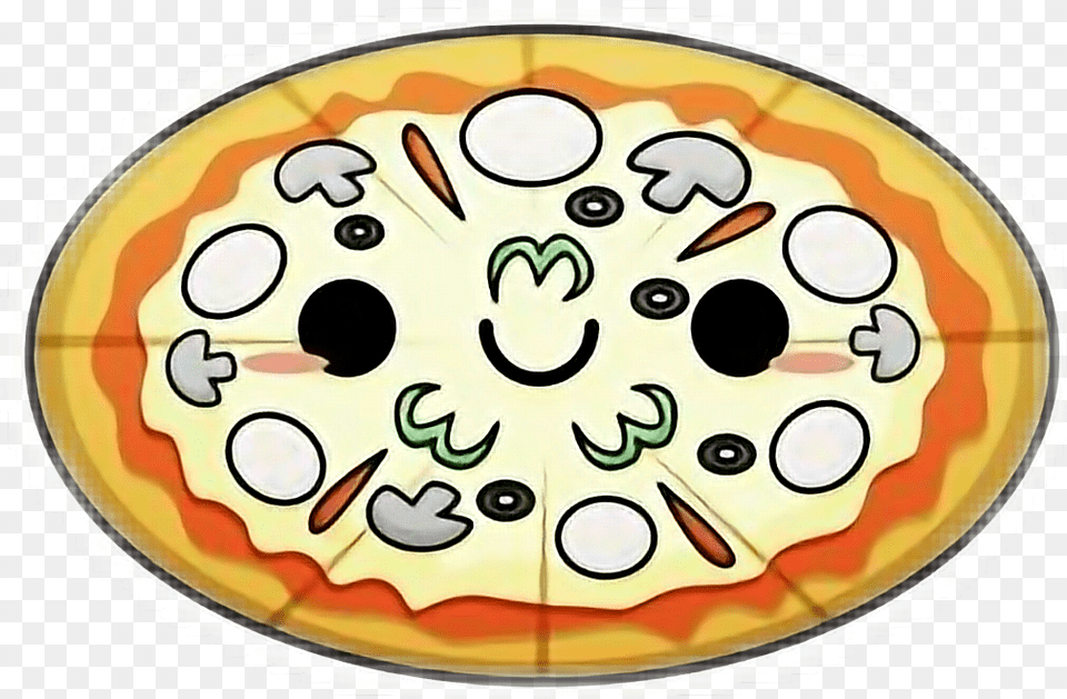 Kawaii Comida Chatarra Animada, Food, Pizza, Meal, Face Png
