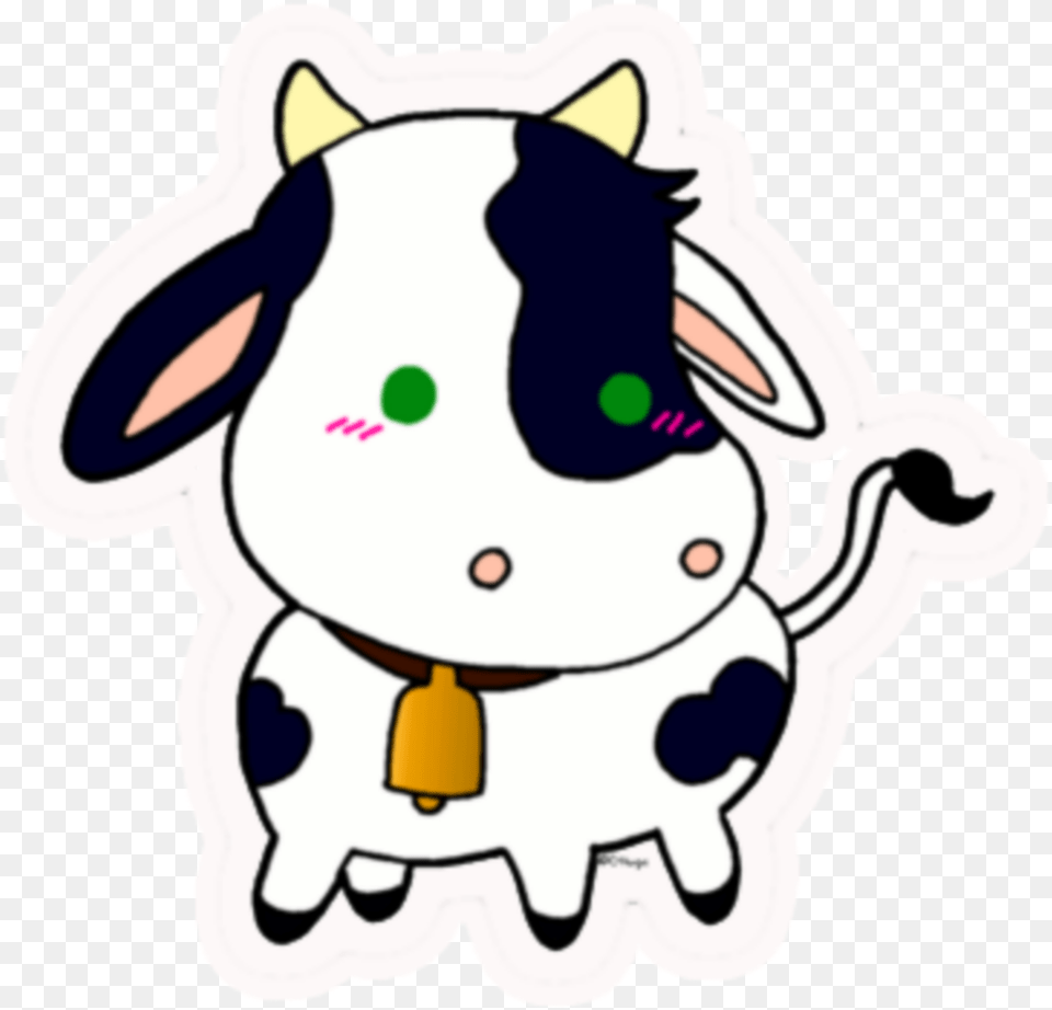 Kawaii Cow Cows Animal Animals Sticker By Kawaii Kawaii Cows, Mammal, Cattle, Dairy Cow, Livestock Free Transparent Png