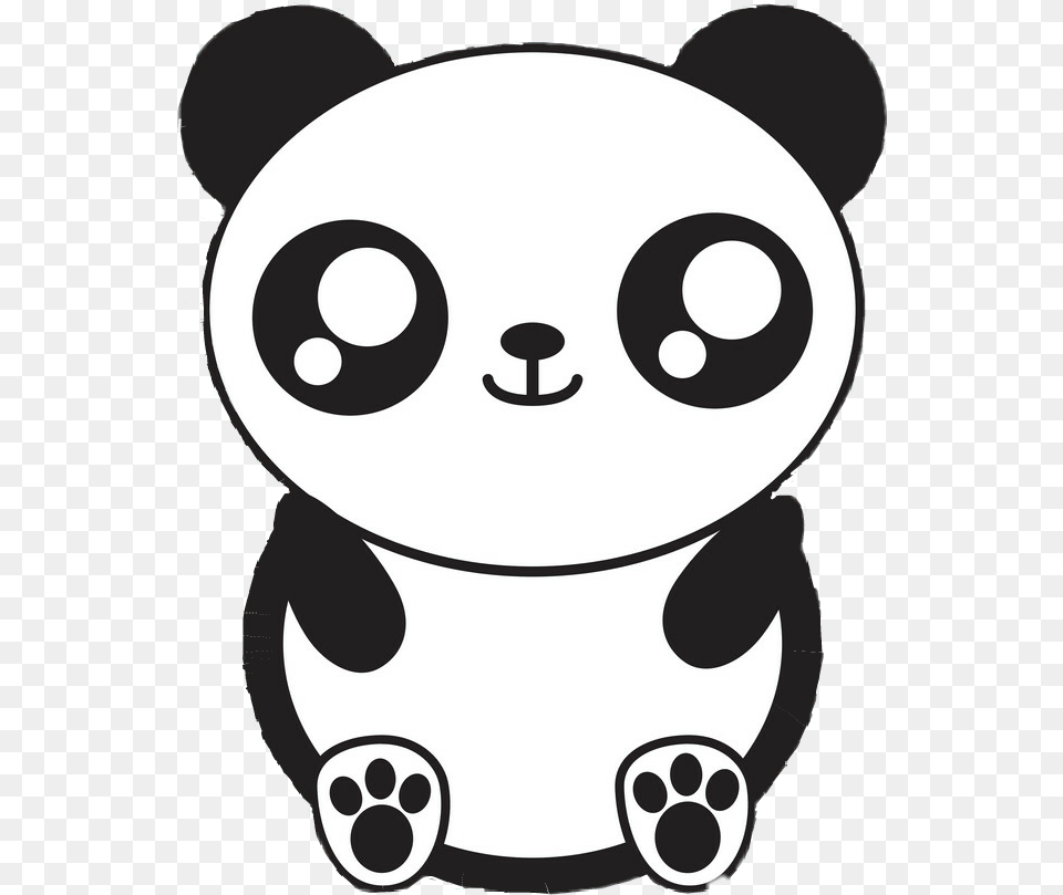 Kawaii Cute Anime Panda Cartoon Cute Animals Drawing, Stencil, Baby, Person Free Transparent Png