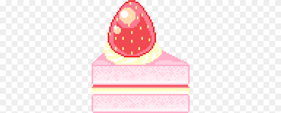 Kawaii Cute Cake Pink Sweet Strawberry Pixel Tumblr Super Mario Bros 3 Fish, Cosmetics, Lipstick, Food, Sweets Free Transparent Png