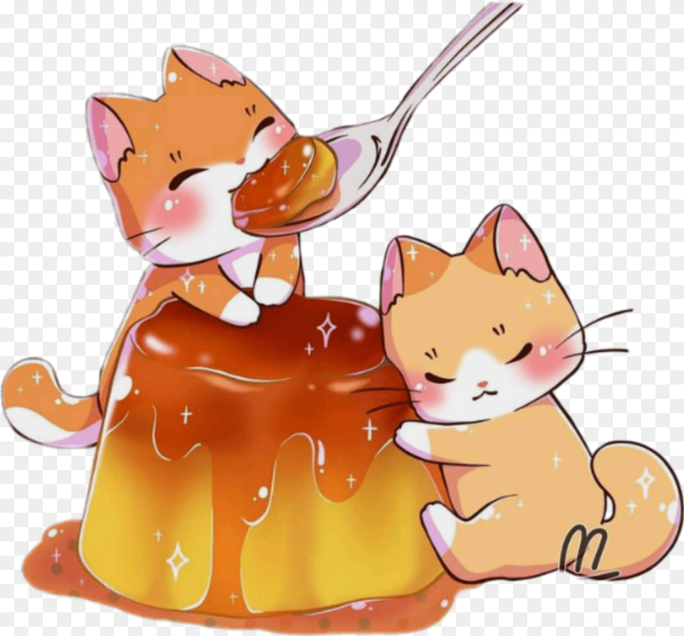 Kawaii Cute Cat Catto Kitty Kitten Kawaii Animals Jenni Illustrations, Cutlery, Spoon, Food, Face Free Transparent Png