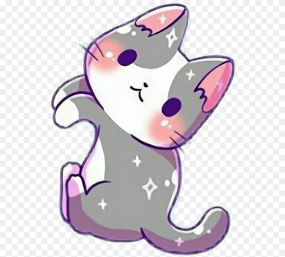 Kawaii Cute Cat Kitten Kitten Kittens Cats Catlove Kawaii Cute Cat Kitten, Face, Head, Person, Baby Free Png Download