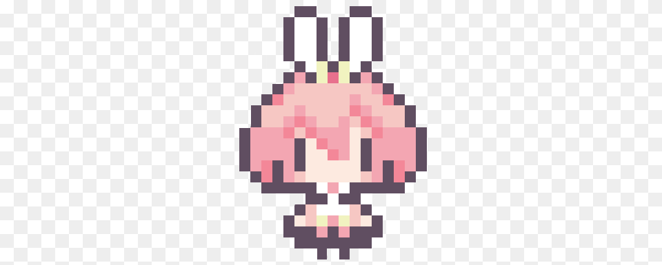 Kawaii Cute Chibi Pink Hair Crown Tiny Short Digital Pixel Art Simple Chibi Free Transparent Png