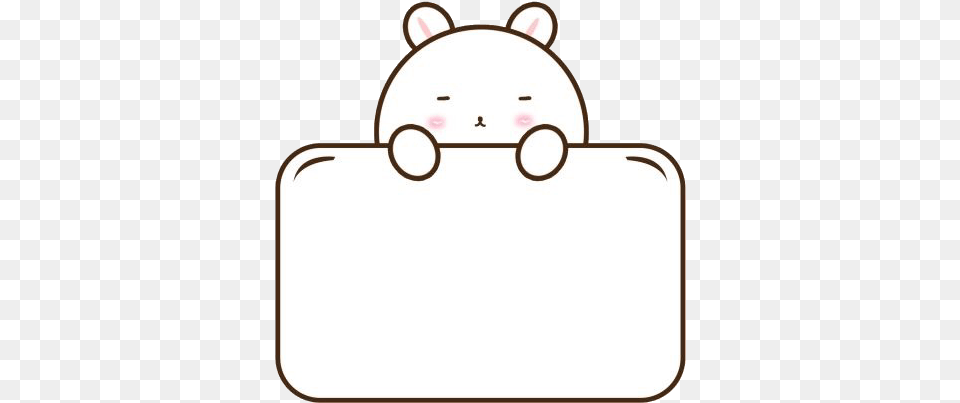 Kawaii Cute Cutie Bear White Label Stickers Cartoon, Bag Free Png Download