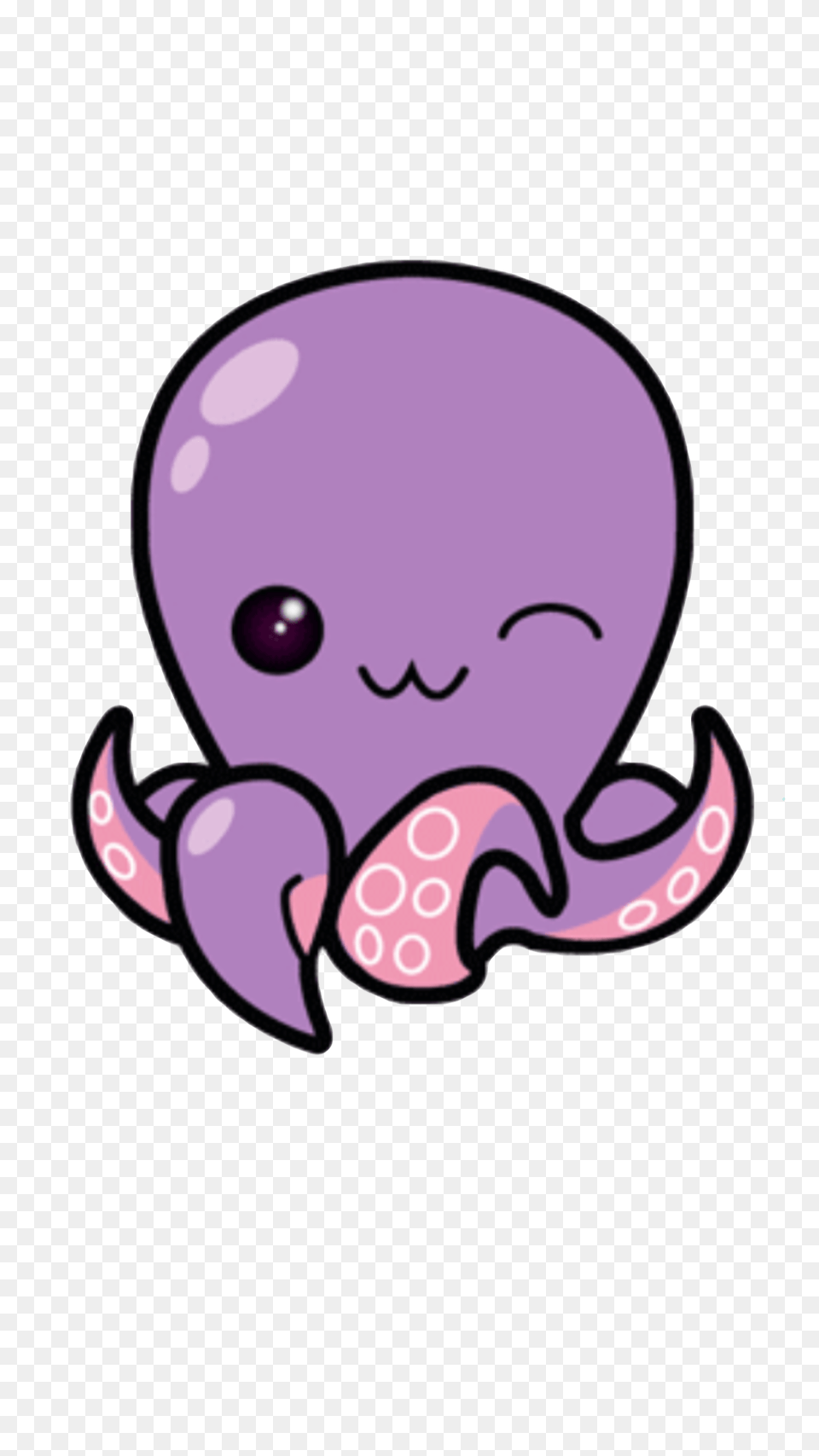 Kawaii Cute Octopus Squid Purple Sea Creature Seacreatu, Animal, Sea Life, Food, Seafood Free Png