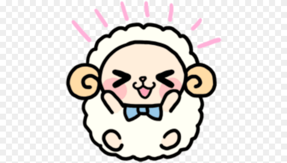 Kawaii Cute Oveja Lindo Cute Sheep Whatsapp Sticker, Baby, Person, Face, Head Free Png Download