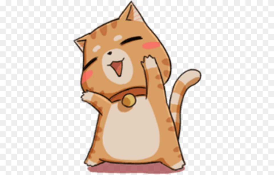 Kawaii Cute Overlay Cat Kitty Edit Sumo Cat Line Sticker, Bag, Baby, Person, Animal Free Png Download