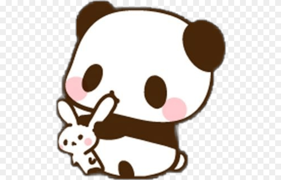 Kawaii Cute Panda Bunny Conejokawaii Cute Panda And Bunny, Animal, Mammal Free Png Download