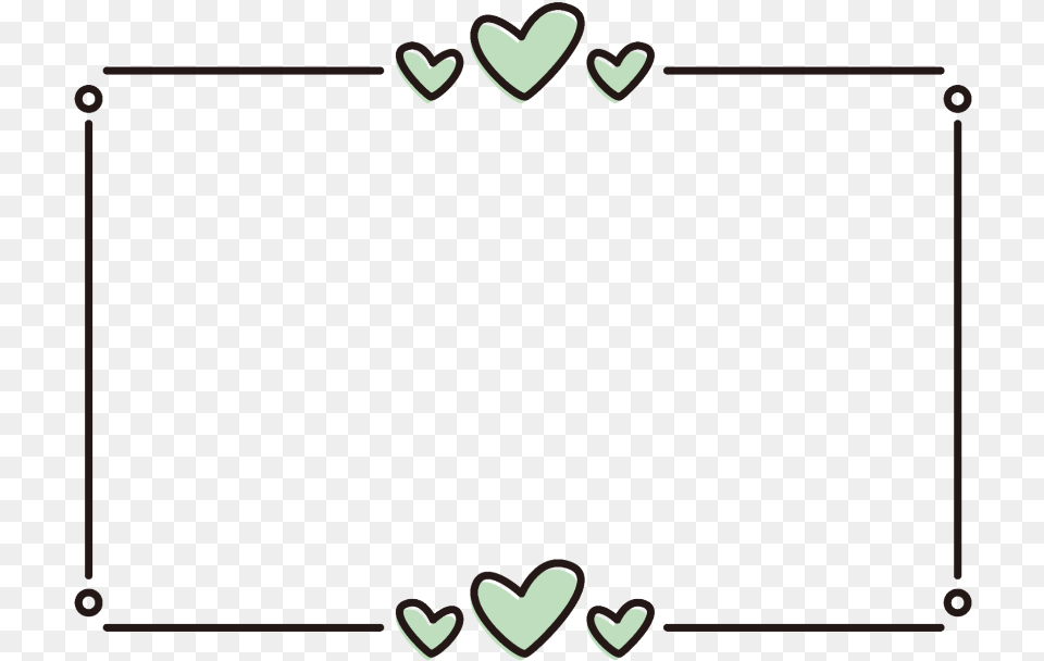 Kawaii Cute Soft Mochi Heart Pastel Frame Border, White Board Free Transparent Png