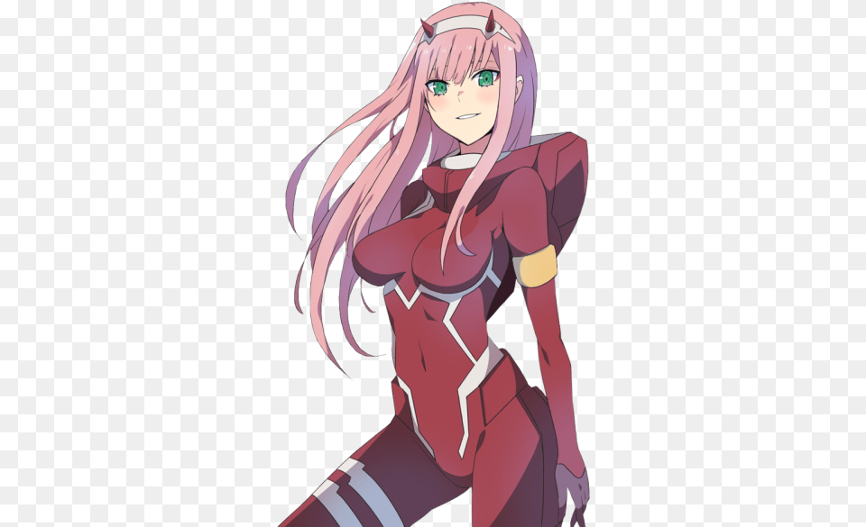 Kawaii Demon Girl Anime Wallpapers Darling In The Franxx Zero Two, Publication, Book, Comics, Adult Png Image