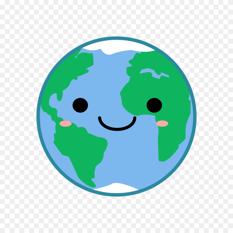 Kawaii Earth Icons, Astronomy, Outer Space, Planet, Globe Png