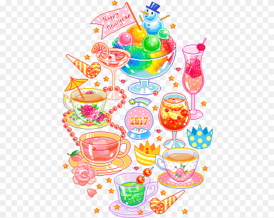 Kawaii Food Pixel Art Tumblr Pixel Kawaii Sushi, Sweets, Candy, Cup, Wedding Png