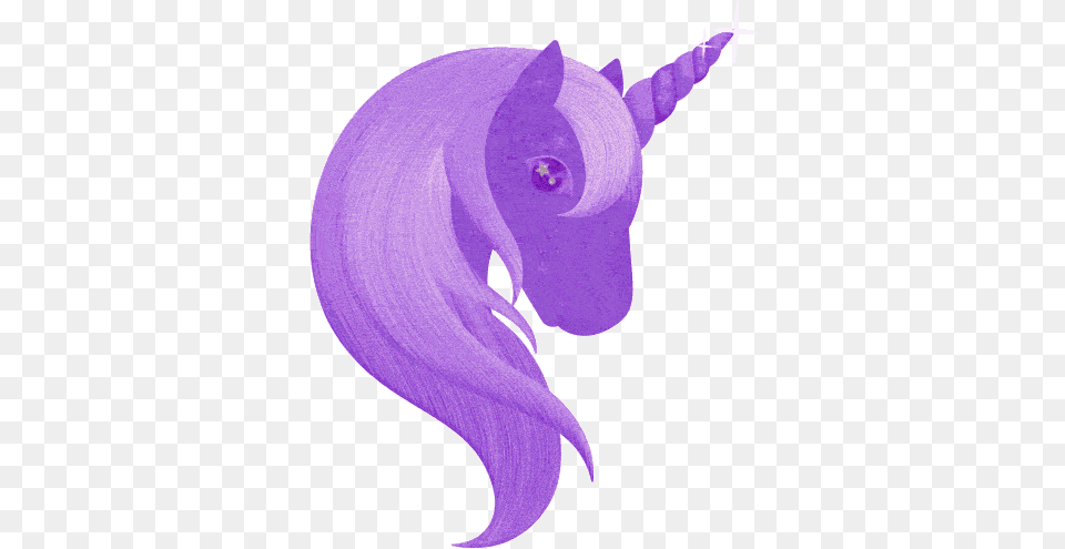 Kawaii Gif Transparent Unicorn, Flower, Plant, Purple Free Png