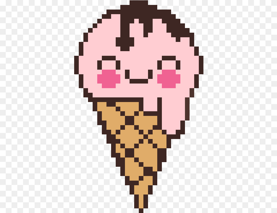 Kawaii Ice Cream Pixel Art, Dessert, Food, Ice Cream, First Aid Free Transparent Png