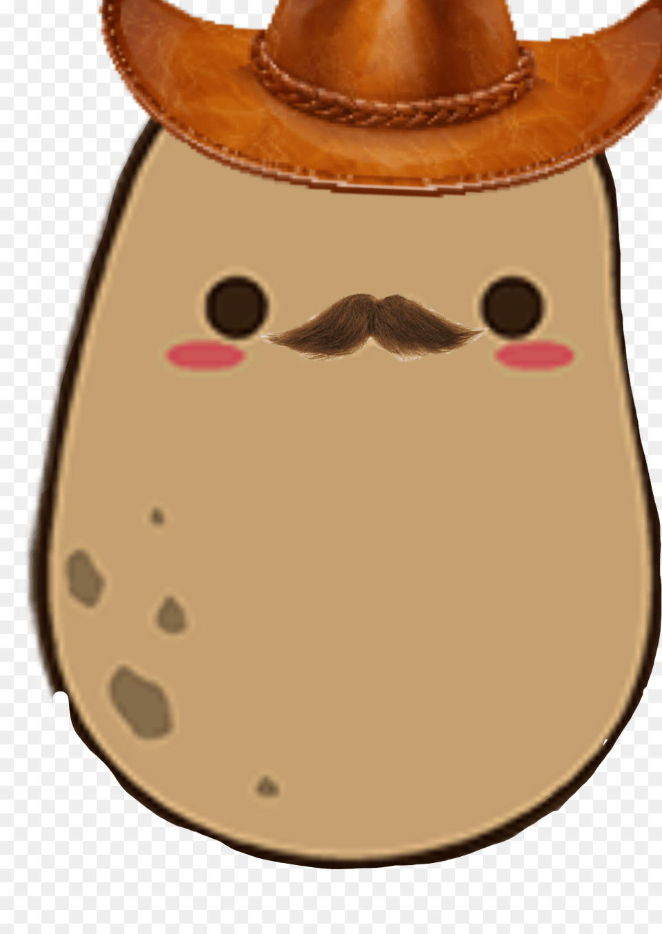 Kawaii Kartoffel Potato Sticker, Clothing, Hat, Cowboy Hat Free Png Download