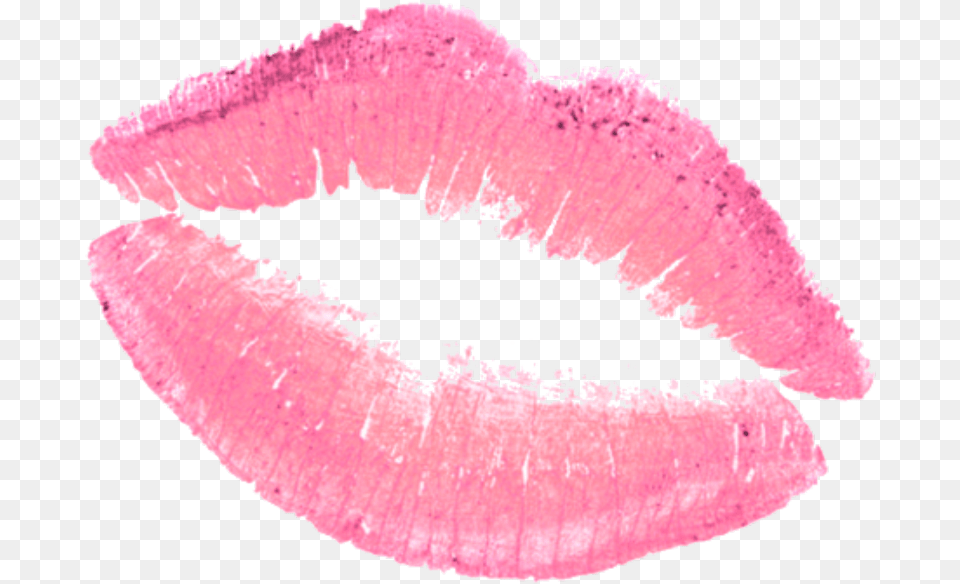 Kawaii Kiss Rose Kissed Lipstick Pink Overlay Lipstick Mark Transparent Background, Body Part, Mouth, Person, Cosmetics Png Image