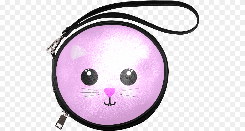 Kawaii Kitty Round Makeup Bag Bag, Accessories, Handbag, Purse Png Image