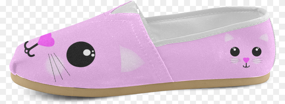 Kawaii Kitty Unisex Casual Shoes Slip On Shoe, Canvas, Clothing, Footwear, Sneaker Png Image