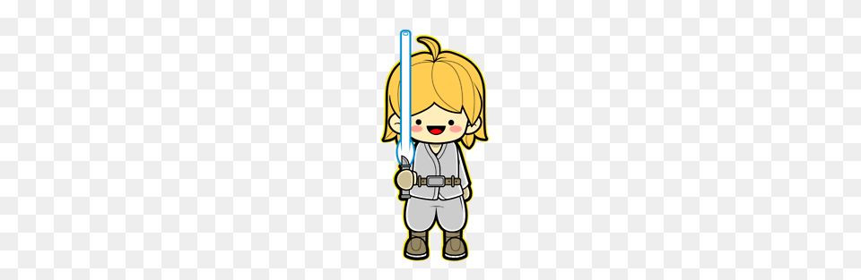 Kawaii Luke Skywalker E V E N M O R E S T A R W A R S, Light, People, Person, Face Png Image