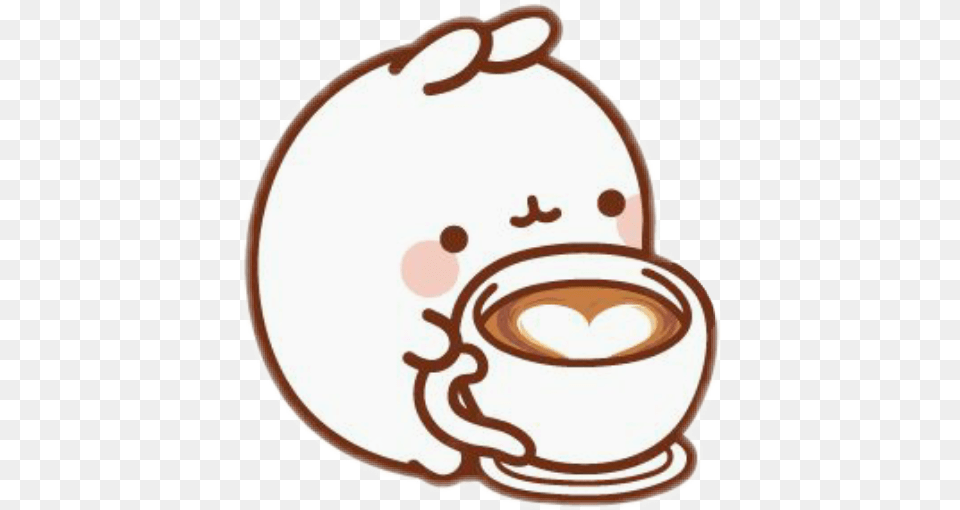 Kawaii Molang Coffee, Cup, Beverage, Coffee Cup, Latte Png Image