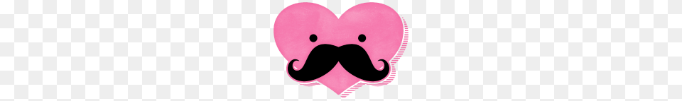 Kawaii Mustache Heart, Face, Head, Person, Disk Png Image