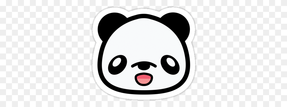 Kawaii Panda Image, Sticker, Bag Free Png