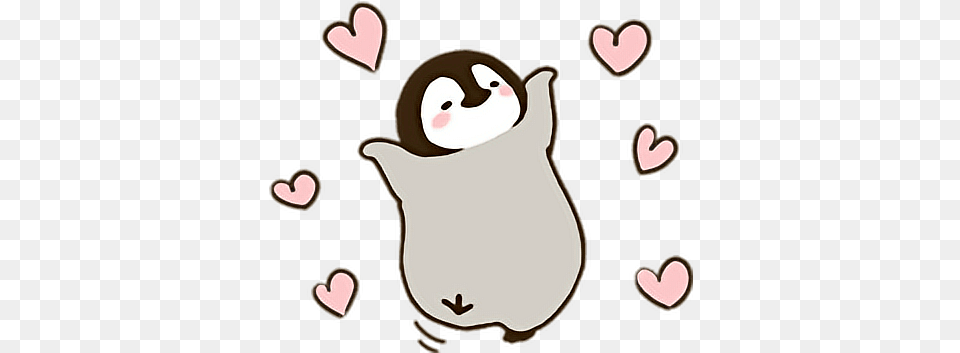 Kawaii Penguin Love Heart Cute Penguin Drawing Full Size Cute Penguin Drawing, Smoke Pipe Free Png Download