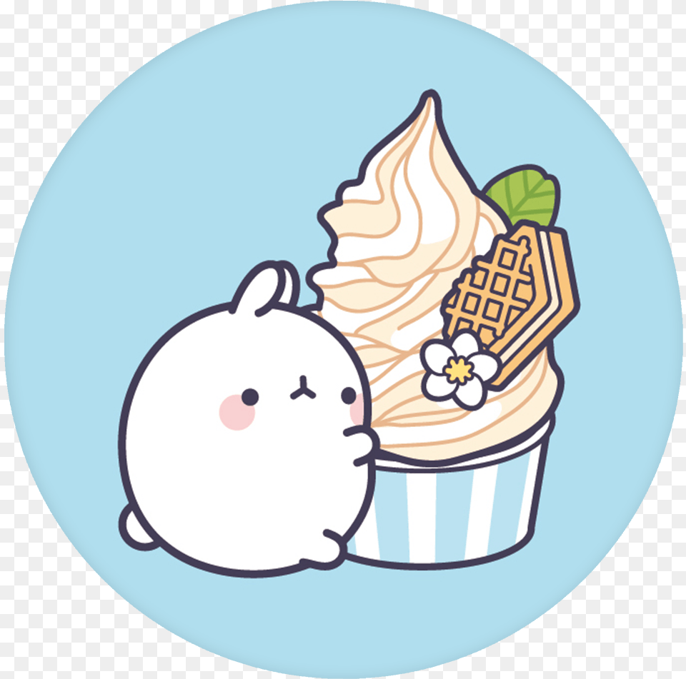 Kawaii Popsocket, Cream, Dessert, Food, Ice Cream Png Image