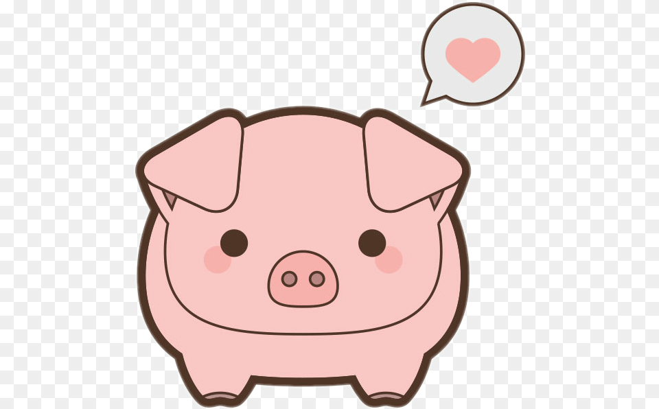 Kawaii Puerquito Cerdito Kawaii Cute Pig Cartoon, Piggy Bank, Animal, Mammal, Face Free Transparent Png