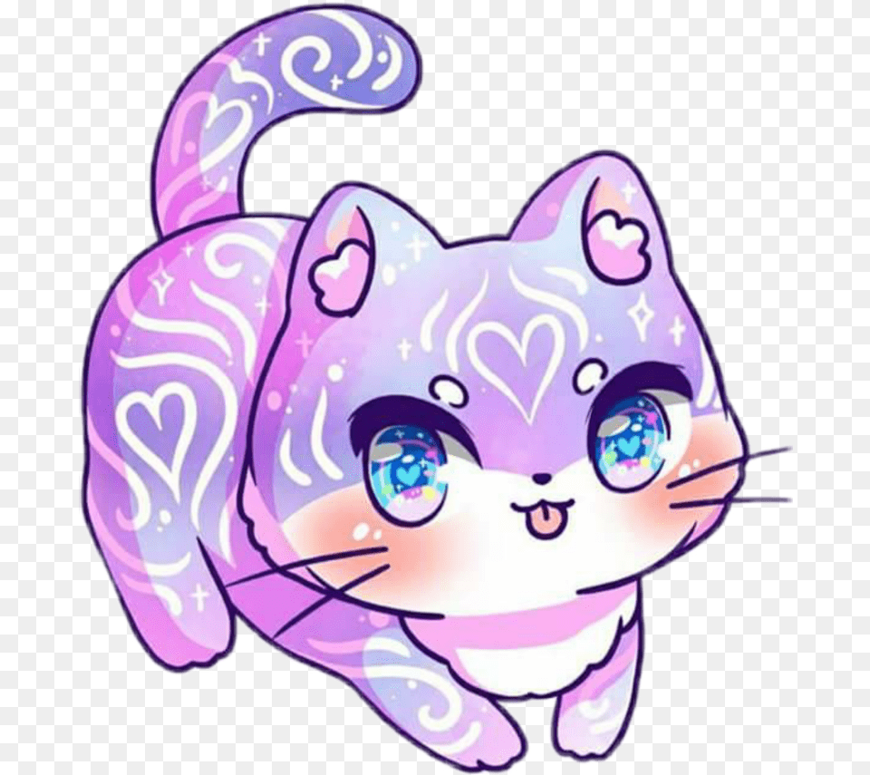 Kawaii Purplecat Sailormoon M Jenni Illustrations Cat, Purple, Animal, Mammal, Pig Png