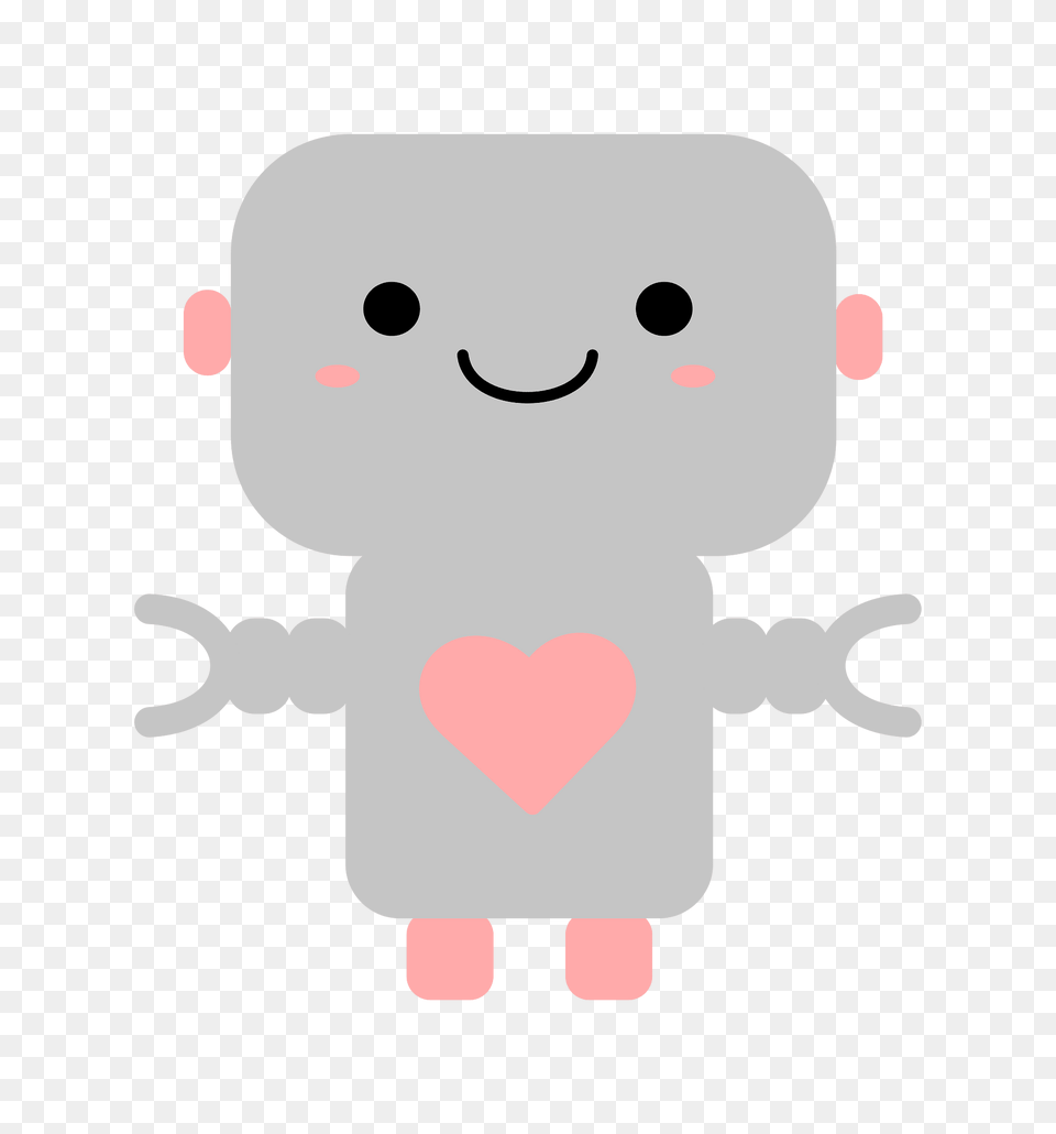 Kawaii Robot With Heart Clipart Clipart, Face, Head, Person, Baby Png