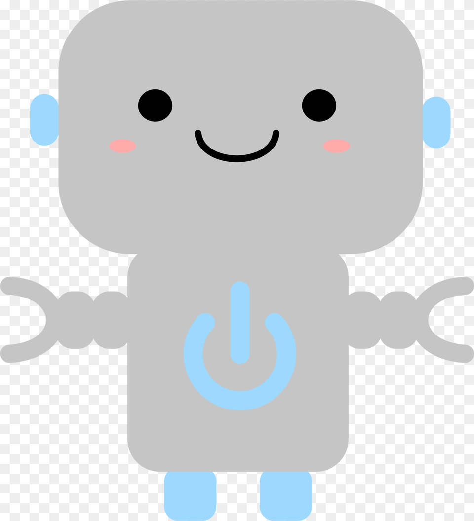 Kawaii Robot With Power Symbol Icons Robot Kawaii, Baby, Person, Face, Head Png