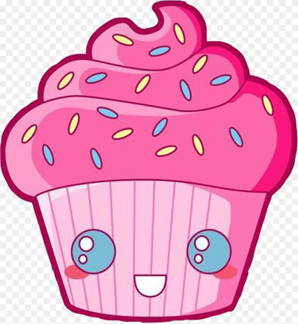 Kawaii Sticker Imagenes De Cupcakes Animados, Dessert, Cake, Cream, Cupcake Free Transparent Png