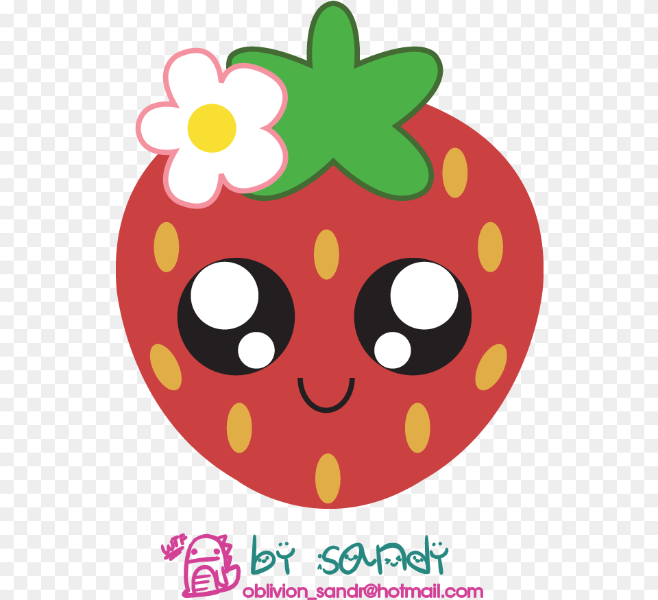 Kawaii Strawberry Drawing, Berry, Food, Fruit, Plant Png