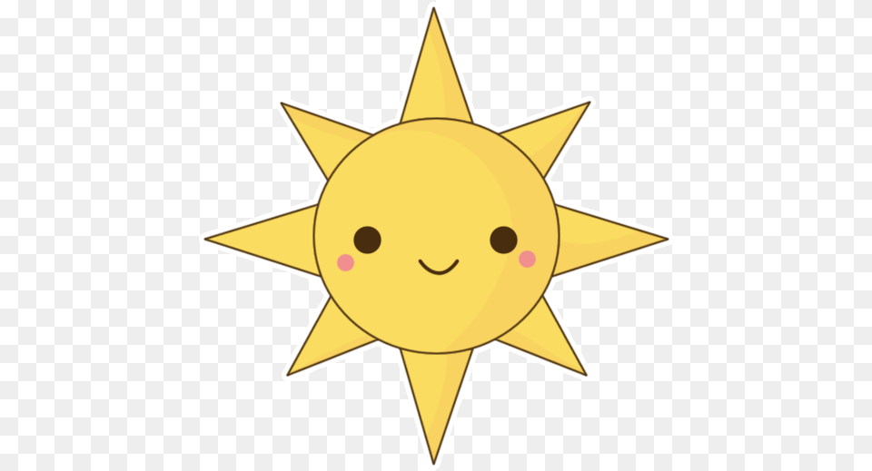 Kawaii Sun Kawaii Sun Sun Clipart, Star Symbol, Symbol, Animal, Fish Png