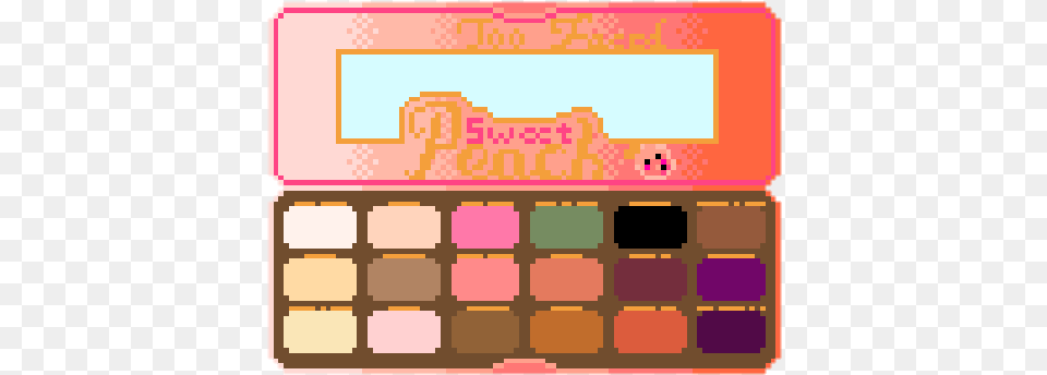 Kawaii Sweet Peach And Aesthetic Make Up, Paint Container, Palette Free Png