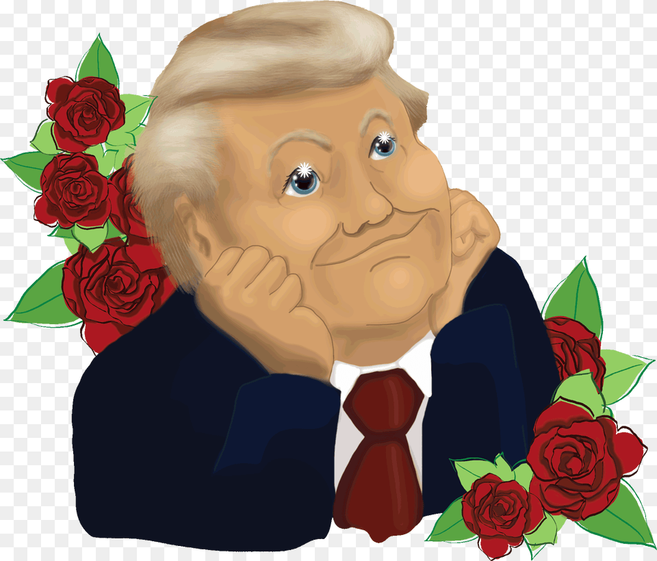 Kawaii Trump, Rose, Plant, Flower, Accessories Free Transparent Png