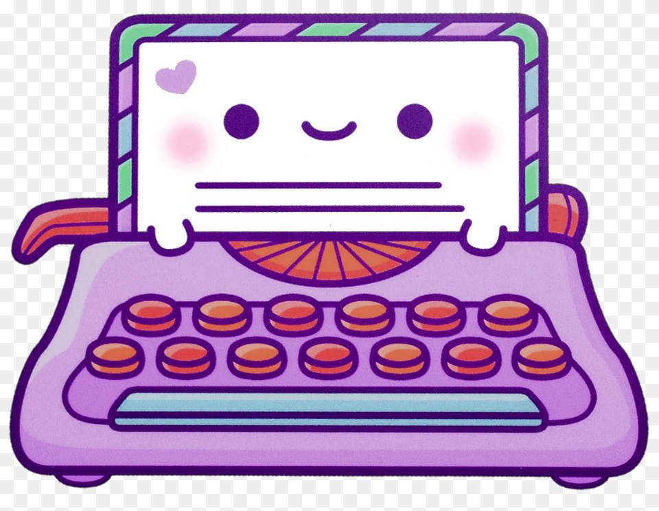 Kawaii Typewriter, Computer, Electronics, Computer Hardware, Computer Keyboard Free Transparent Png