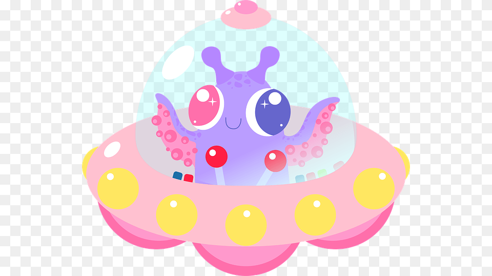 Kawaii Ufo, Egg, Food Png Image