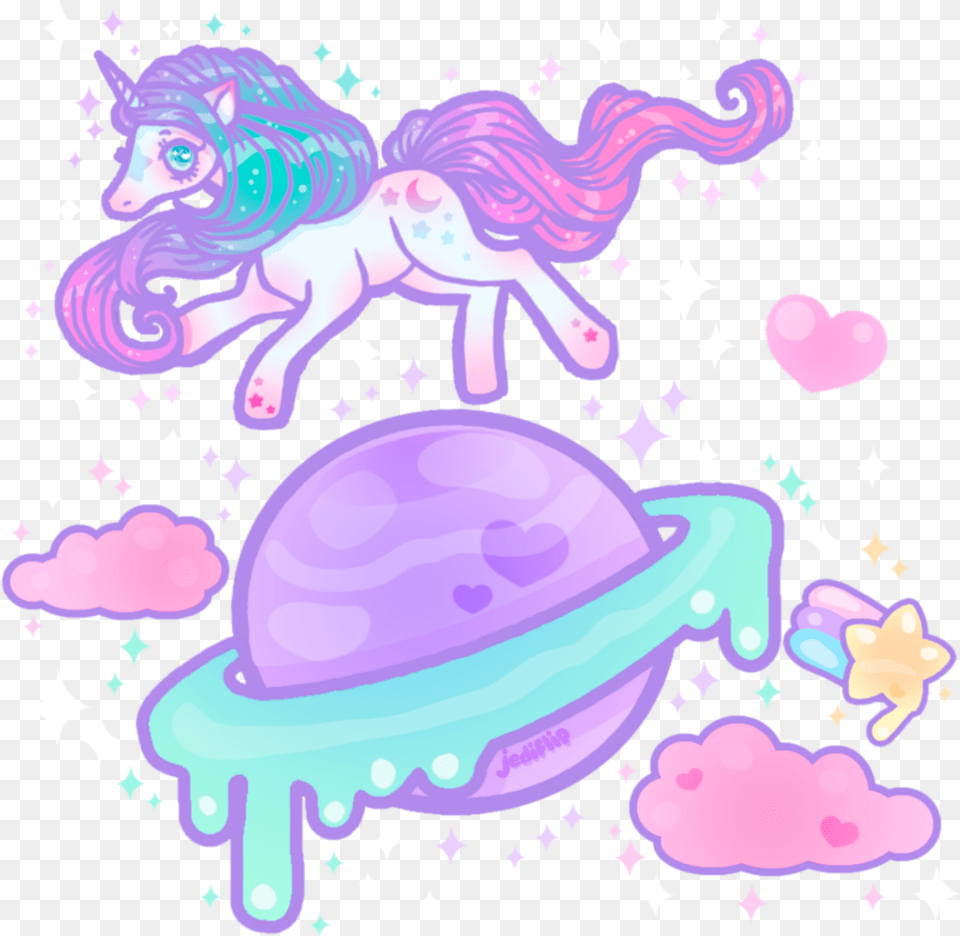 Kawaii Unicorn Horse Fantasy Moon Magic Pastel, Purple, Art, Graphics, Animal Free Transparent Png