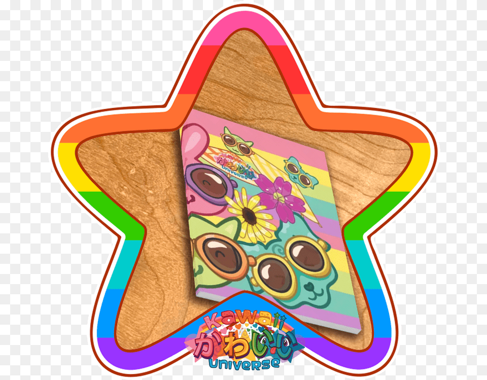 Kawaii Universe Cute Cool Cat N Friends Designer Notebook, Food, Sweets, Bow, Weapon Free Png
