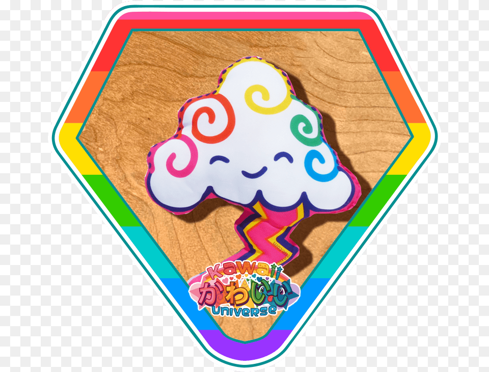 Kawaii Universe Cute Doodle Thunder Cloud Pillow Pic, Sticker Free Png