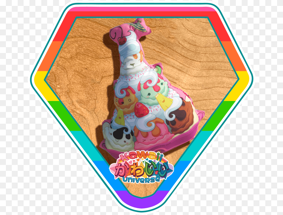 Kawaii Universe Cute Ice Cream Sundae Pillow Pic, Baby, Person, Birthday Cake, Cake Free Png Download