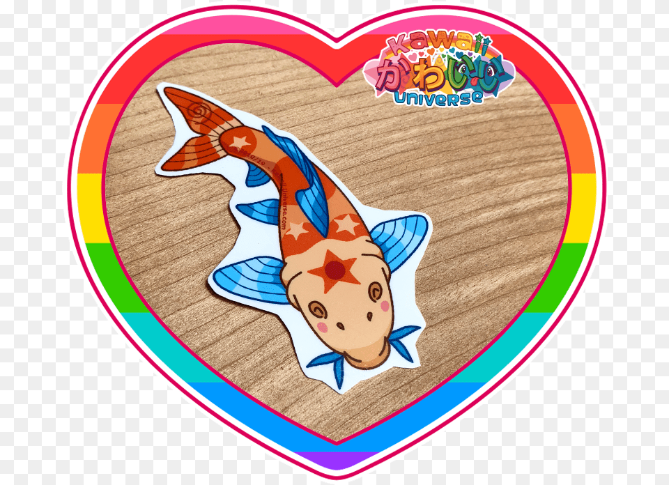 Kawaii Universe Cute Orange Koi Sticker Pic, Animal, Fish, Sea Life, Carp Png