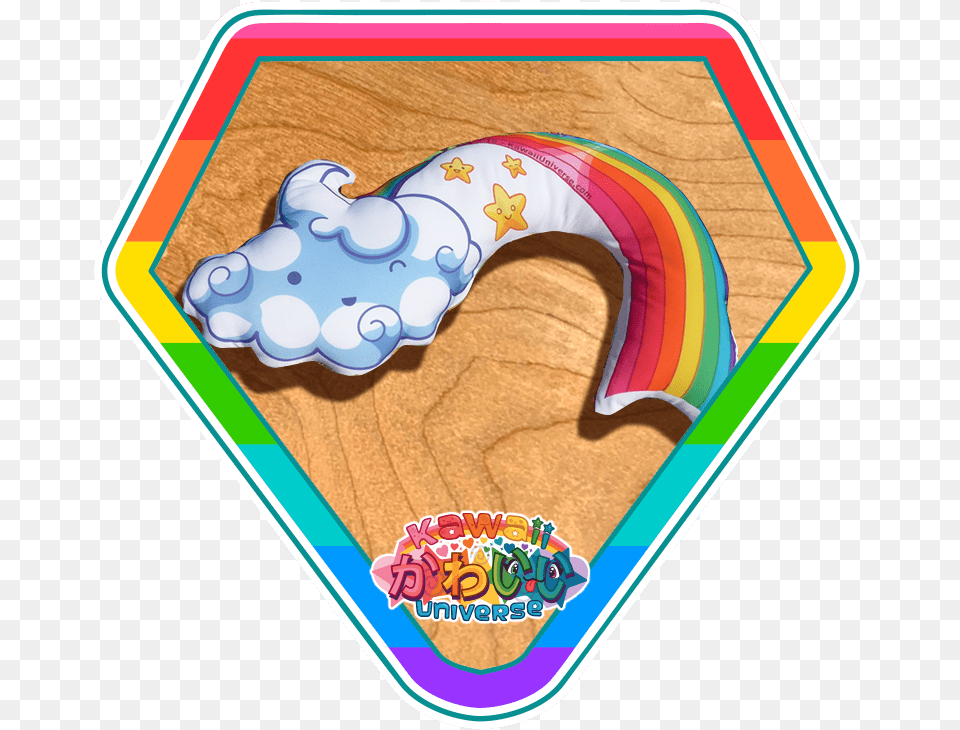 Kawaii Universe Cute Rainbow And Cloud Pillow Pic, Mat Png Image