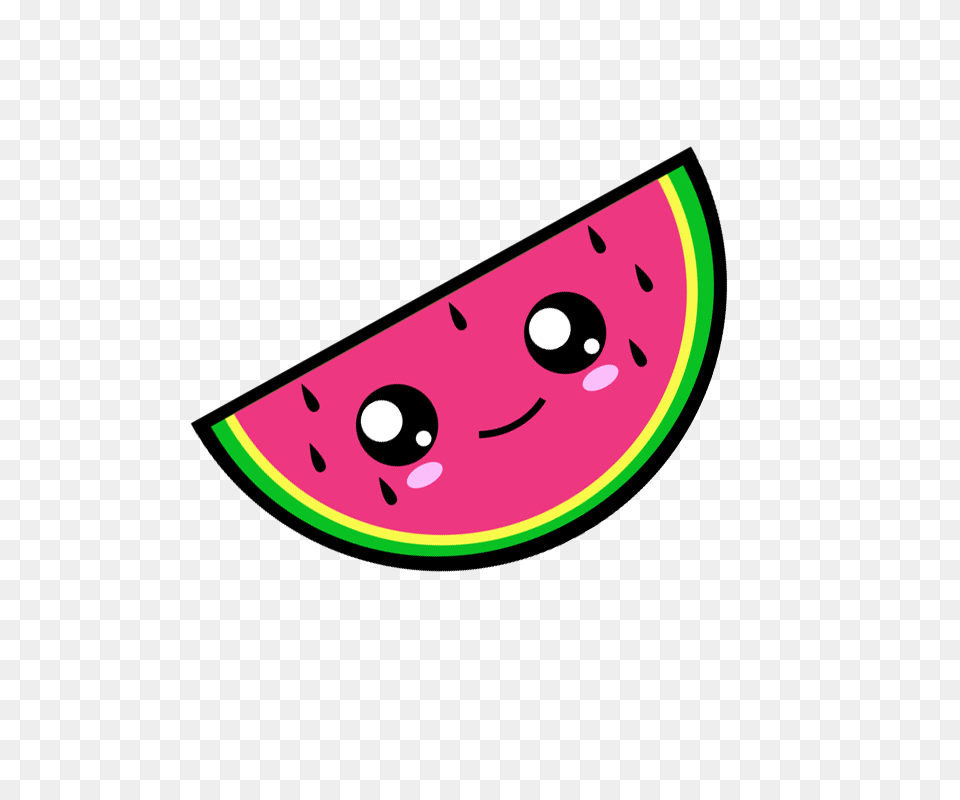 Kawaii Watermelon Vector Illustration Art, Plant, Produce, Food, Fruit Png