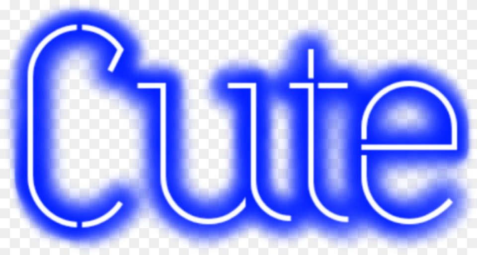 Kawaii Word Electric Blue, Light, Neon, Text Free Png