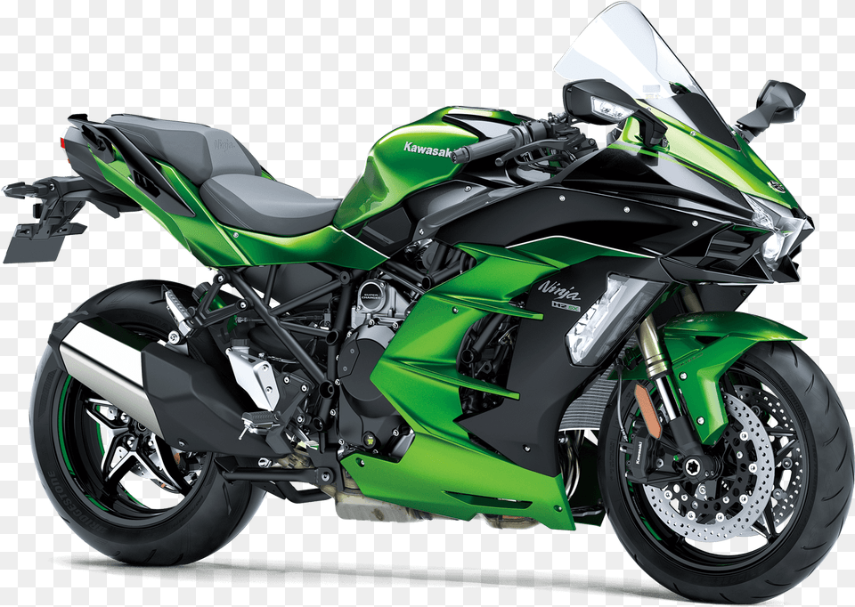 Kawasaki Ninja H2 Sx Se Transparent Kawasaki Ninja H2 Sx, Machine, Motorcycle, Spoke, Transportation Png Image