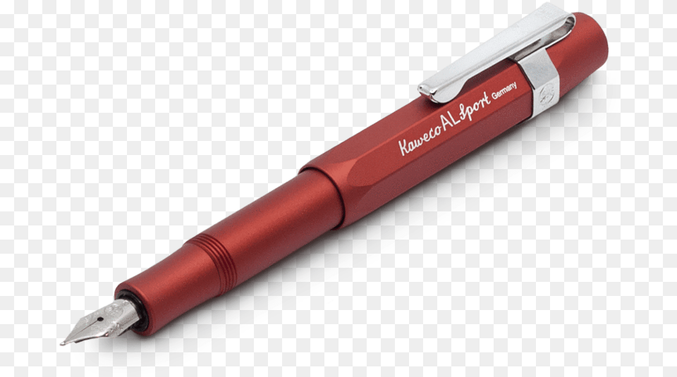Kaweco Al Sport Fountain Pen In Deep Red Writing, Fountain Pen Png