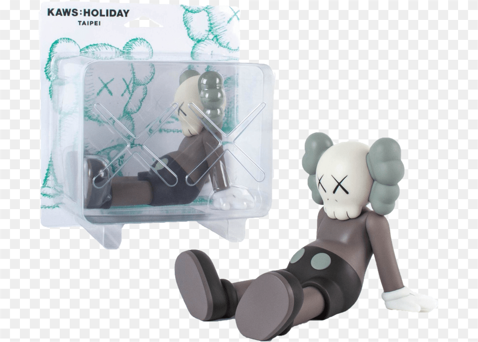 Kaws Holiday Limited 7 Inch Vinyl Figure Brown Kaws Holiday Taipei Figure, Baby, Person, Figurine, Face Png Image